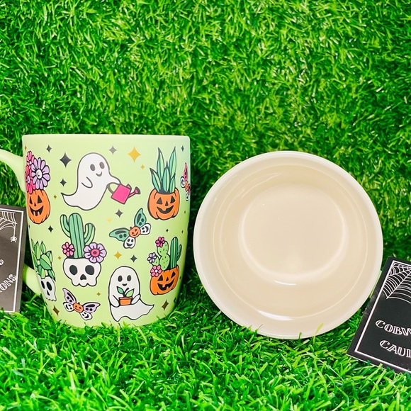 Viral tiktok Cobwebs and Cauldrons Ghost Watering Plants Halloween Mug - Picture 2 of 2